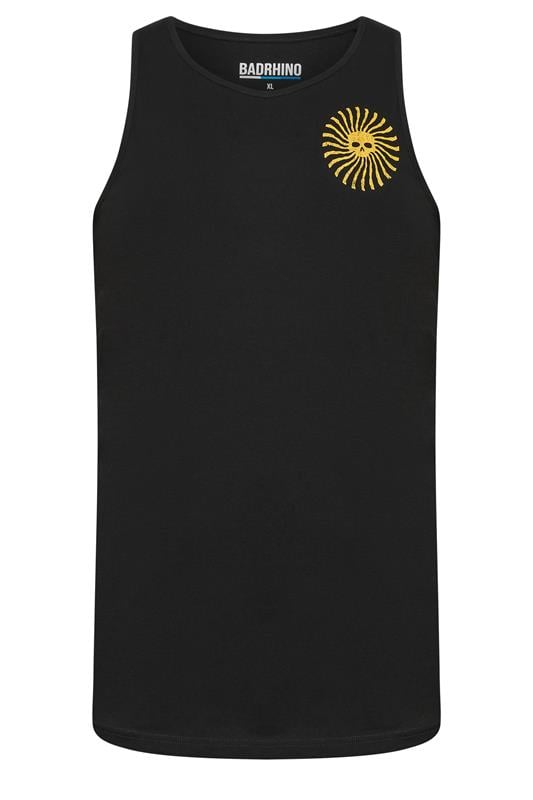 BadRhino Black Extra Long Chasing Sun Muscle Vest | BadRhino 6