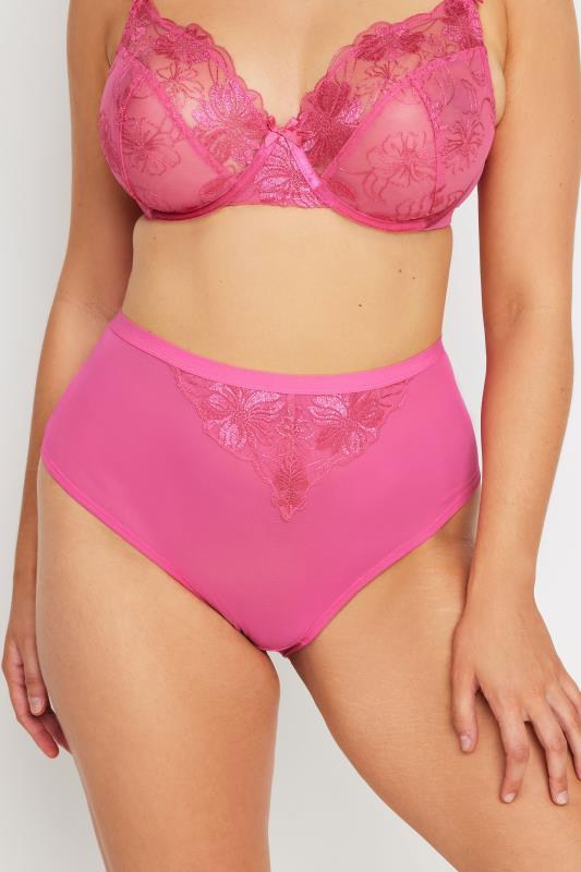 YOURS 2 PACK Plus Size Pink & Black Briefs | Yours Clothing 4