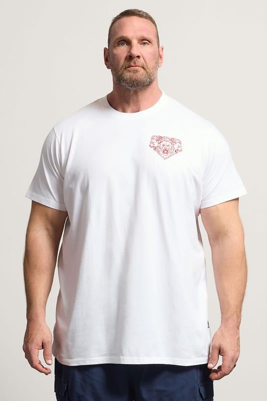 BadRhino Big & Tall White Extra Long England T-Shirt