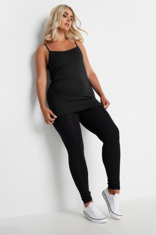 YOURS Plus Size 3 PACK Black & Nude Cami Tops | Yours Clothing  4