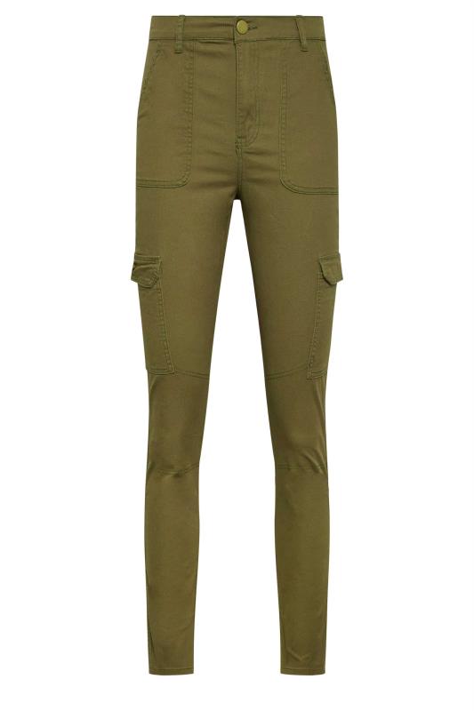 LTS Tall Khaki Green Cargo Skinny Jeans | Long Tall Sally  5