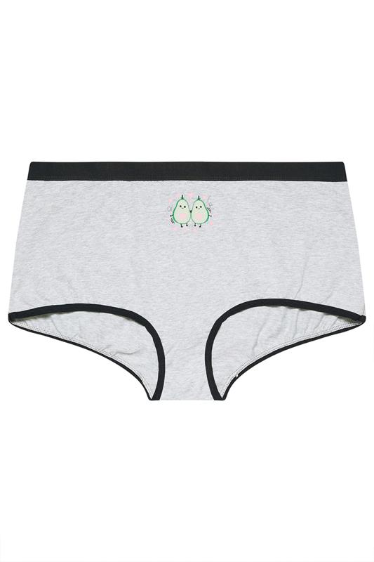 YOURSET 5 PACK Plus Size Grey Avocado Print Shorts | Yours Clothing 6