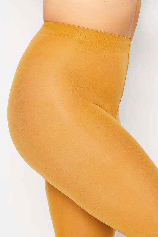 Mustard Yellow 50 Denier Tights | Yours Clothing 2