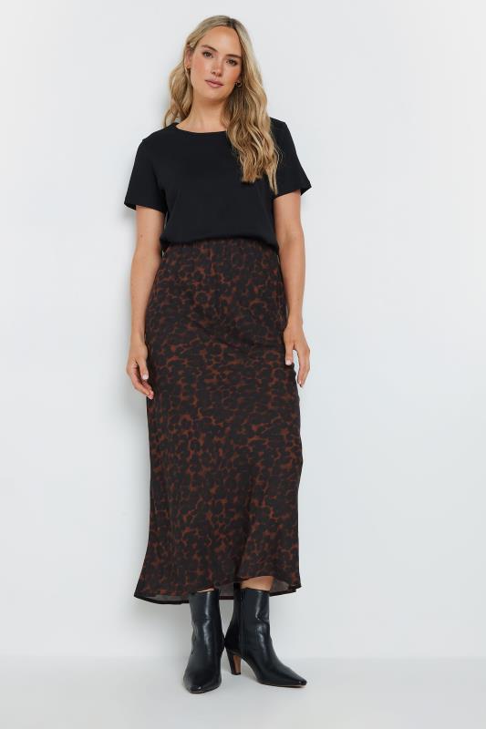 LTS Tall Women's Chocolate Brown Leopard Print Midaxi Skirt | Long Tall Sally 2