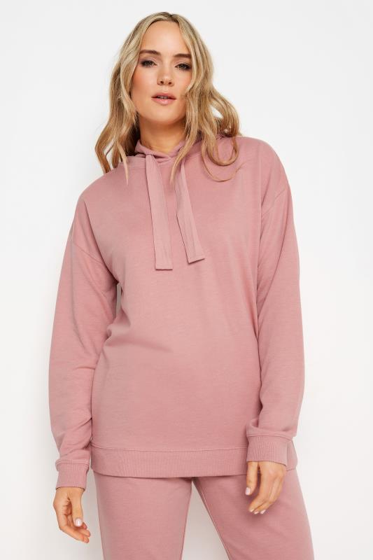 LTS Tall Women's Pink Drop Shoulder Hoodie | Long Tall Sally 1