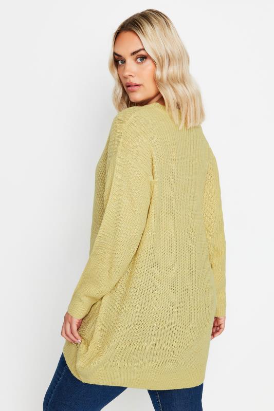 YOURS Plus Size Light Green Essential Long Sleeve Knitted Jumper | Yours Clothing 4