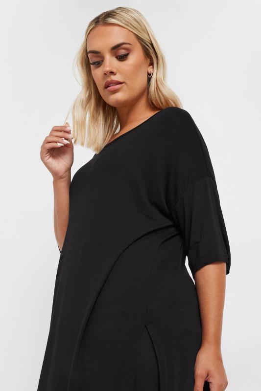 Plus Size  YOURS Curve Black Oversized T-Shirt