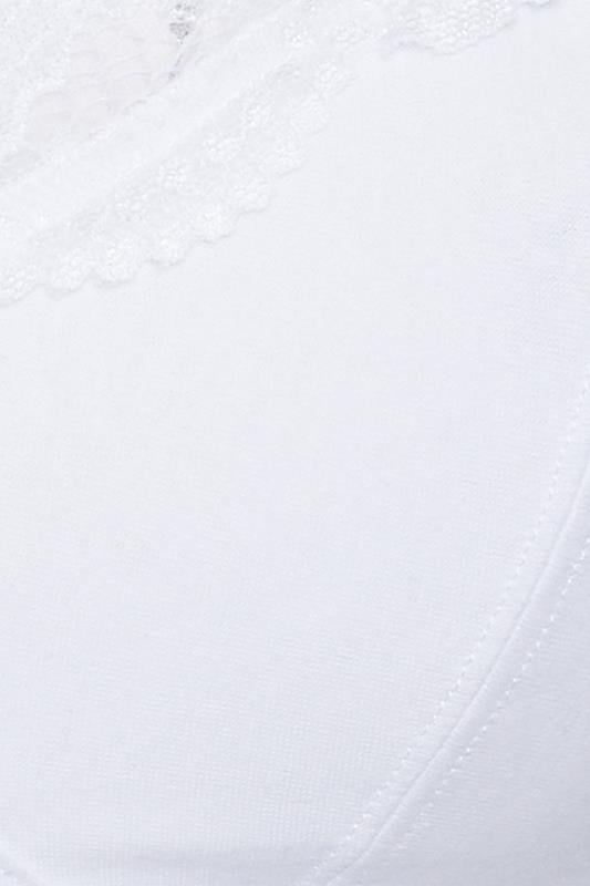 YOURSET 2 PACK Plus Size White Lace Trim Bra | Yours Clothing 4