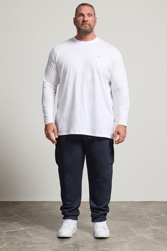 BadRhino Big & Tall Navy Blue Cargo Joggers | BadRhino 1