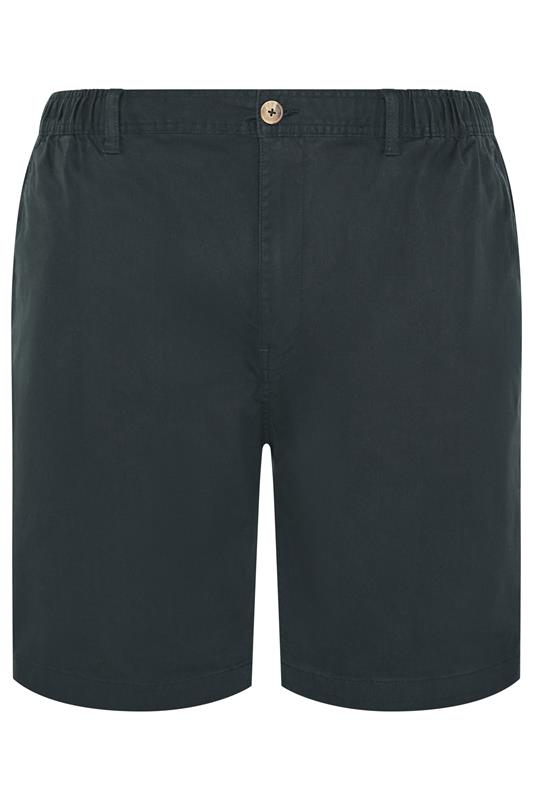 D555 Big & Tall Navy Blue Elasticated Stretch Shorts | BadRhino 2