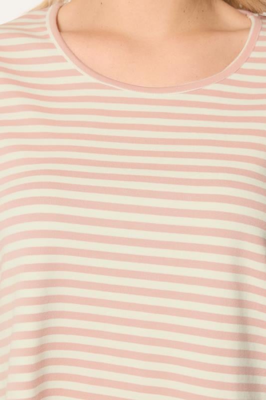 YOURS Plus Size Pink Stripe Swing Top | Yours Clothing 4