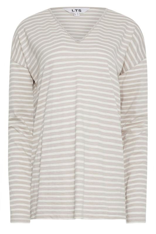 LTS Tall Women's 2 PACK Grey & Stone Brown Stripe Long Sleeve T-Shirts | Long Tall Sally 7