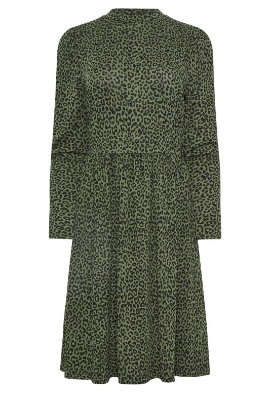 M&Co Khaki Green Animal Print Smock Dress | M&Co 5
