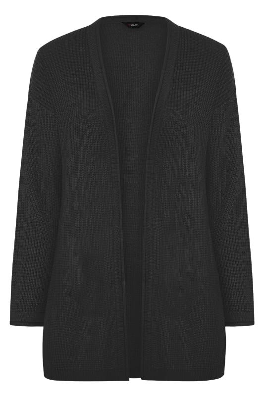 YOURS Plus Size Black Essential Knitted Cardigan | Yours Clothing  5