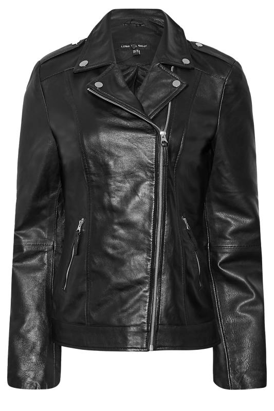 LTS Tall Women's Black Leather Biker Jacket | Long Tall Sally 8