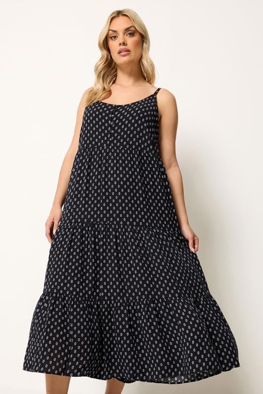 YOURS Curve Black Tiered Maxi Dress
