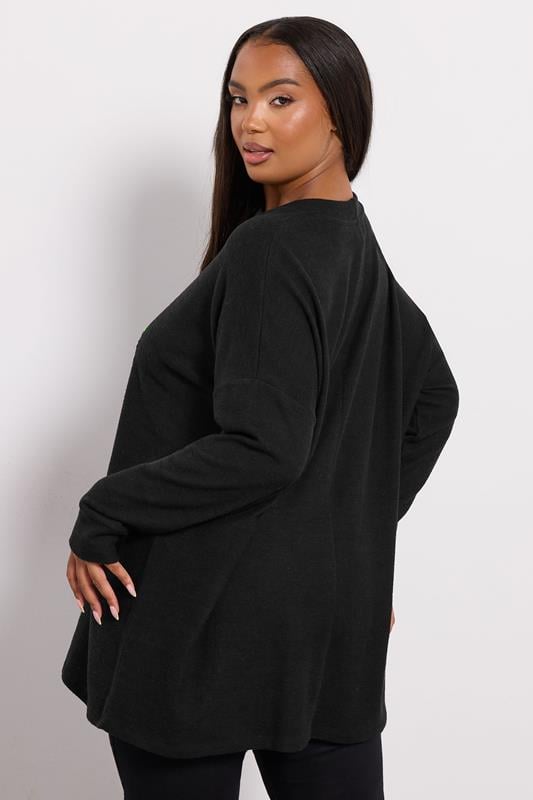 YOURS Plus Size Black Cherry Sequin Embellished Jumper | Yours Clothing 2