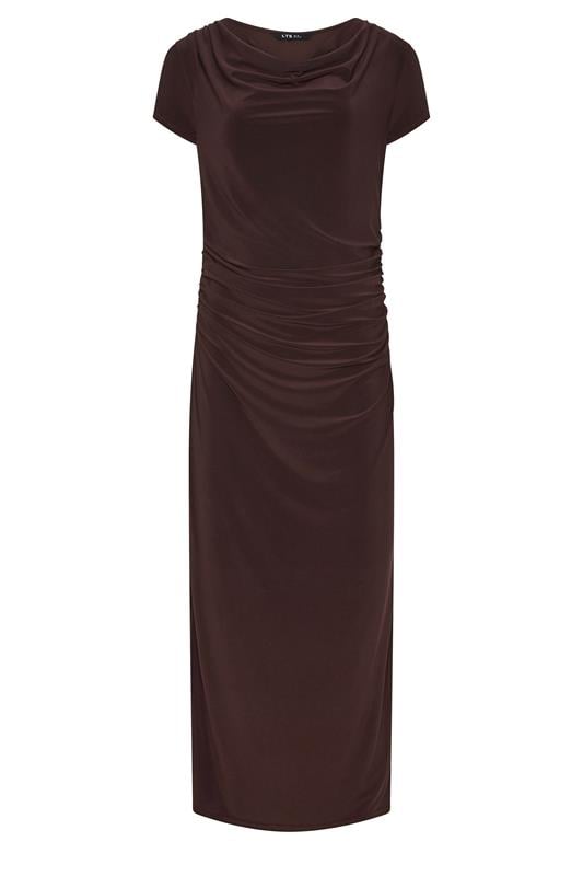 LTS Tall Women's Brown Draped Maxi Dress | Long Tall Sally 5