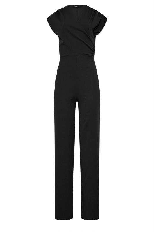 LTS Tall Black Cross Over Jumpsuit | Long Tall Sally 5