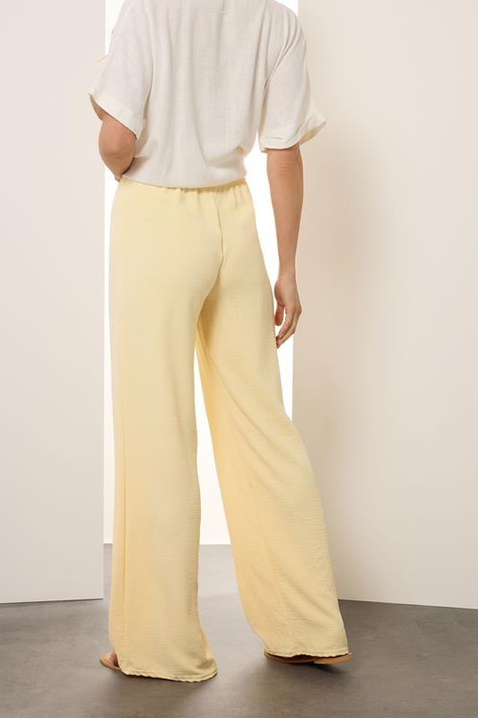 LTS Tall Buttermilk Yellow Wide Leg Trousers | Long Tall Sally 2