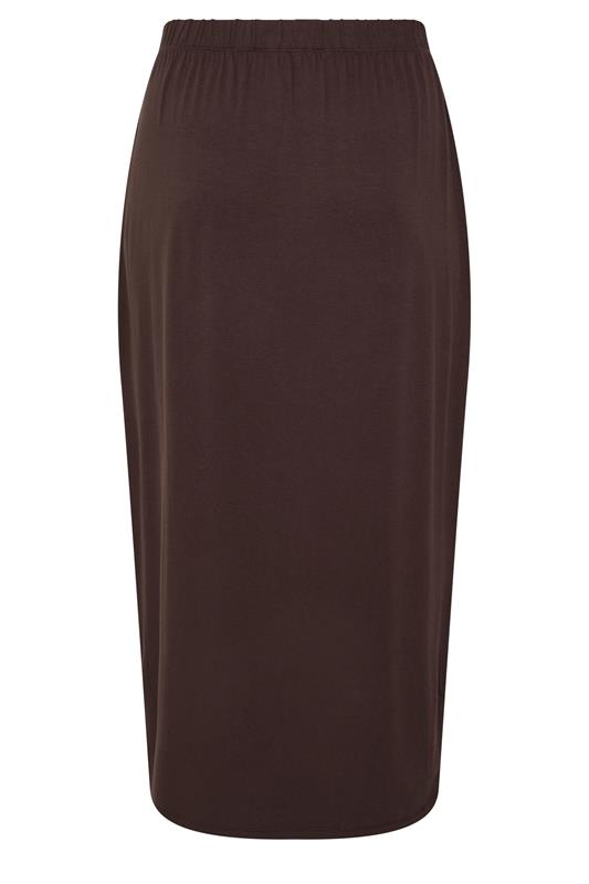 YOURS Plus Size Chocolate Brown Maxi Tube Skirt | Yours Clothing 1