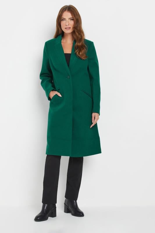 Women's  M&Co Emerald Green Midi Formal Coat