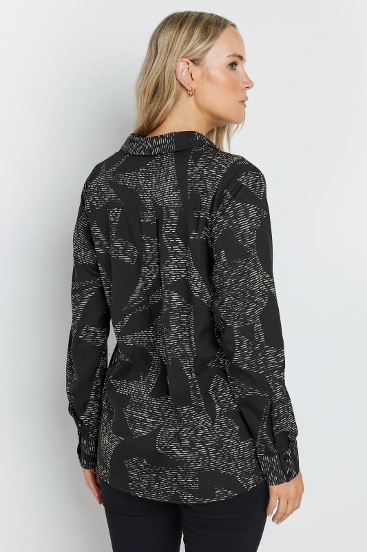 LTS Tall Black Abstract Dash Long Sleeve Shirt | Long Tall Sally 4