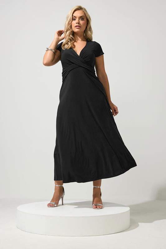 YOURS LONDON Curve Black Twist Front Dress