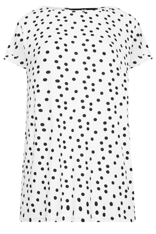 LTS Tall White Polka Dot Print T-Shirt | Long Tall Sally  5