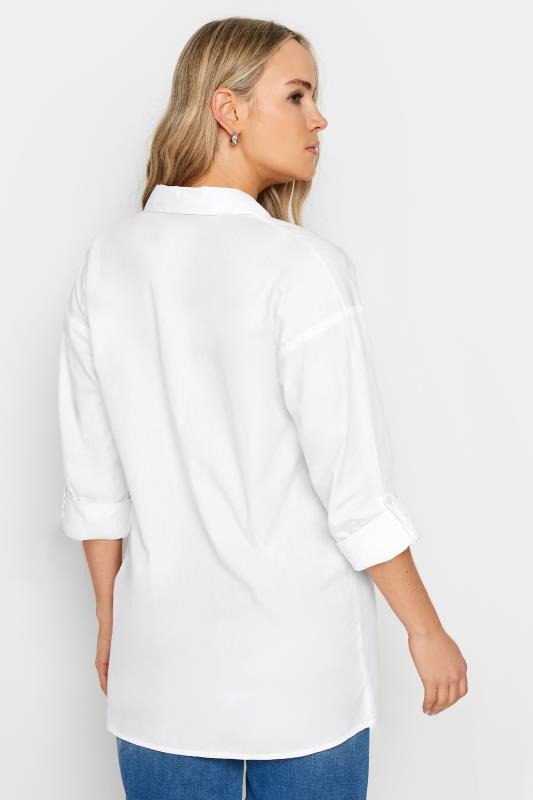 LTS MADE FOR GOOD Tall White Cotton Oversized Shirt | Long Tall Sally 4