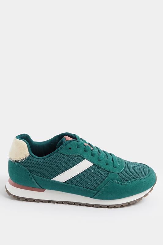 Teal Green Colourblock Trainers In Extra Wide EEE Fit | Yours Clothing 2