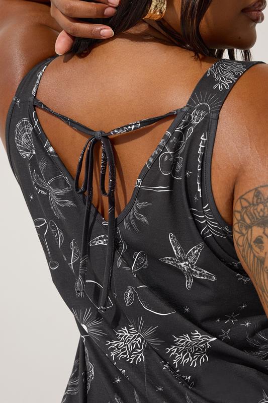 LIMITED COLLECTION Plus Size Black Summer Print Jumpsuit | Yours Clothing 4