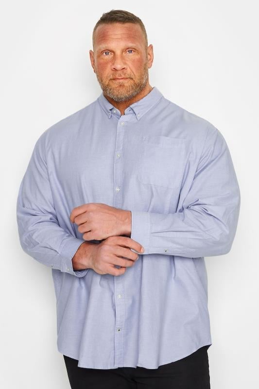 JACK & JONES Big & Tall Light Blue Oxford Shirt