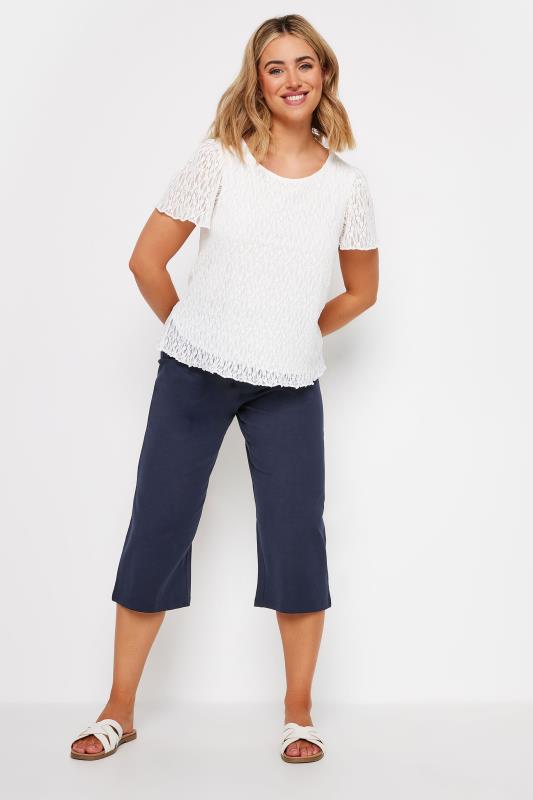 M&Co Navy Blue Cropped Wide Leg Yoga Pants | M&Co 2