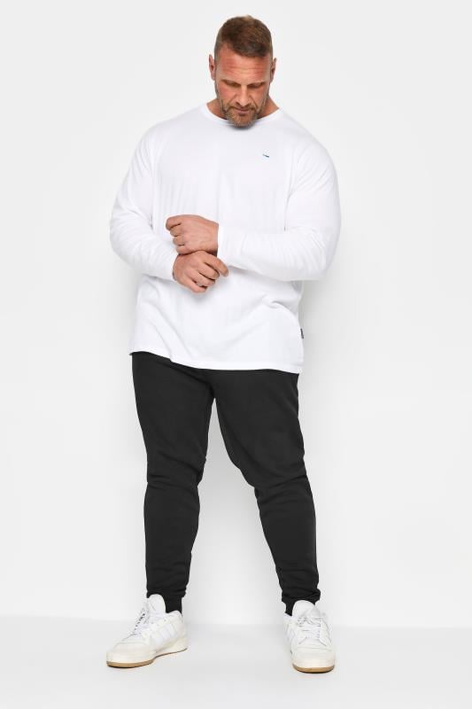 D555 Big & Tall Black Cuffed Joggers