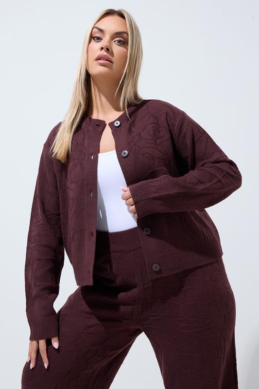LIMITED COLLECTION Plus Size Chocolate Brown Cardigan | Yours Clothing 1
