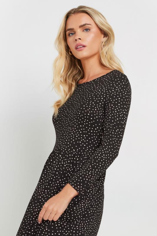 M&Co Petite Black Spot Print Midi Dress | M&Co 4