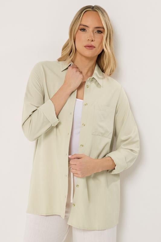  LTS Tall Natural Brown Linen Long Sleeve Shirt