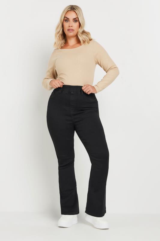 YOURS Plus Size Black Bootcut Jeggings | Yours Clothing  3