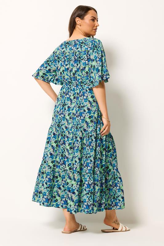 YOURS Plus Size Green Floral Tiered Dress | Yours Clothing 2