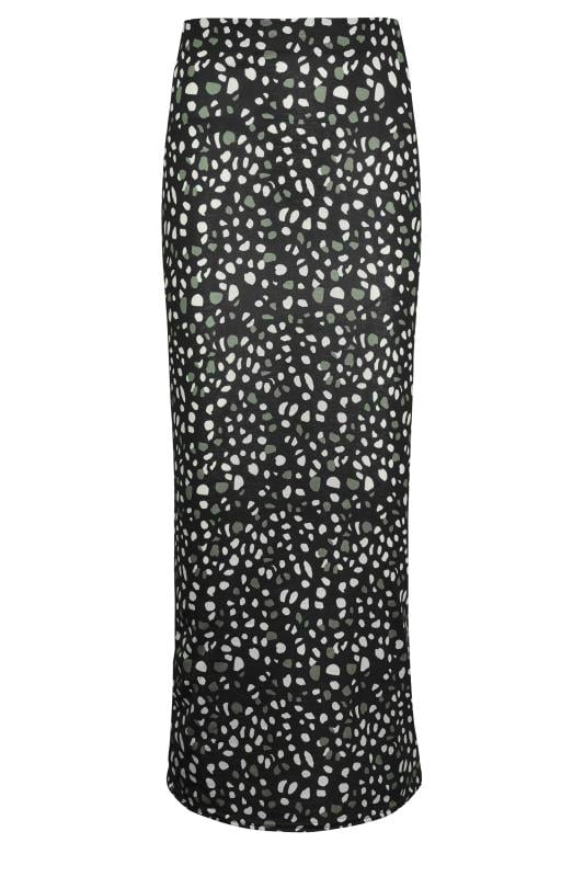LTS Tall Womens Black Abstract Spot Print Midi Skirt | Long Tall Sally 5