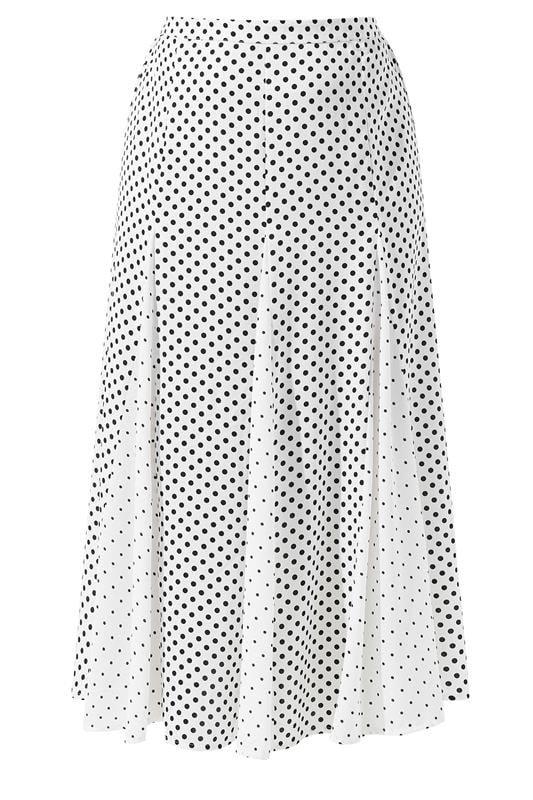 LIMITED COLLECTION Plus Size White Polka Dot Skirt | Yours Clothing 5