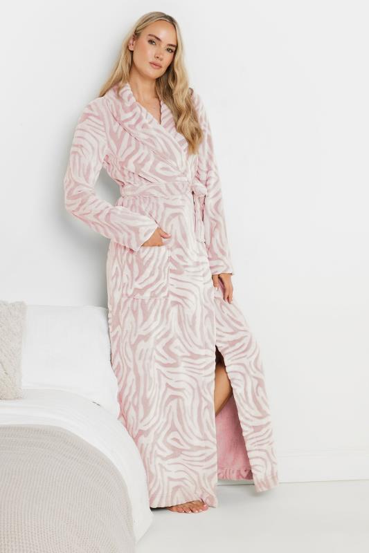 LTS Tall Pink Zebra Print Dressing Gown | Long Tall Sally 2