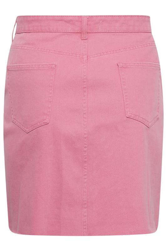 YOURS Plus Size Pink Denim Skirt | Yours Clothing 9
