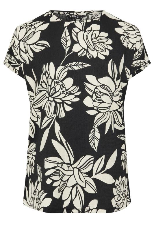 YOURS Plus Size Black Floral Print Top | Yours Clothing 5