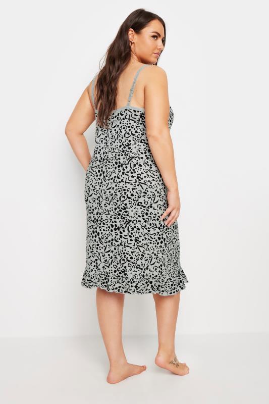 YOURS Plus Size Grey Leopard Print Chemise | Yours Clothing 3