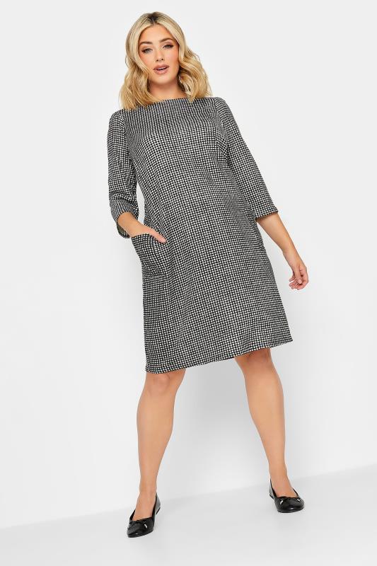 Plus Size Black Gingham Pocket Tunic Dress | Yours Clothing 3