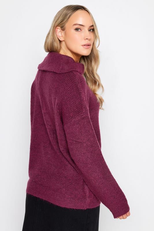 LTS Dark Purple Funnel Neck Jumper | Long Tall Sally  4