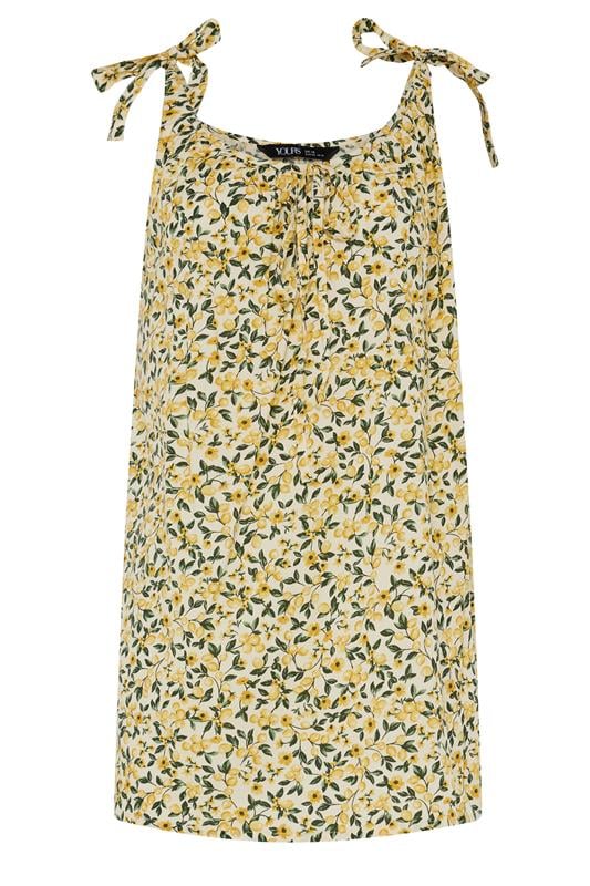 YOURS Plus Size Yellow Lemon Cami Vest Top | Yours Clothing 5