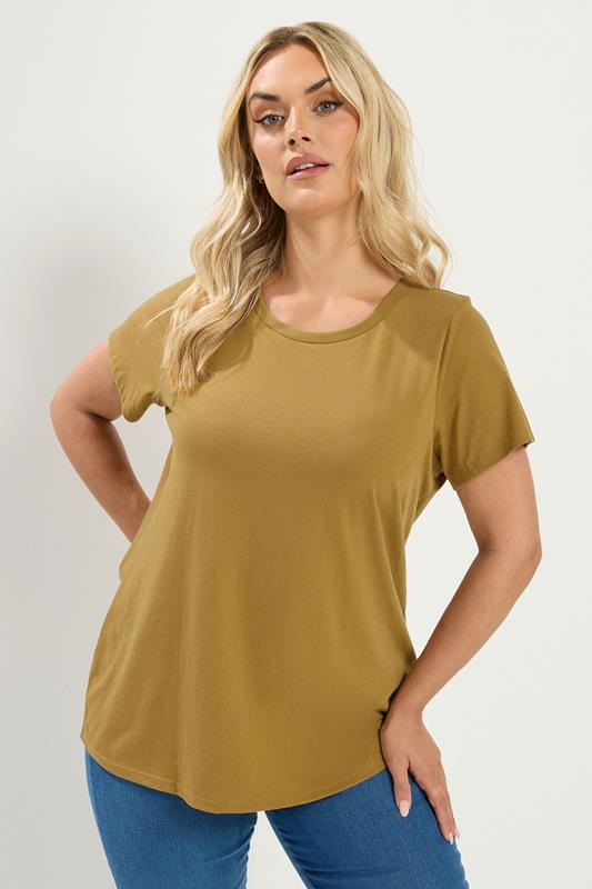 YOURSET 3 PACK Plus Size Green & Purple Core T-Shirts | Yours Clothing 1